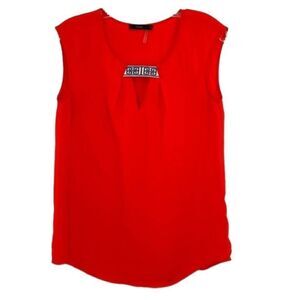 THML Red Sleeveless Blouse